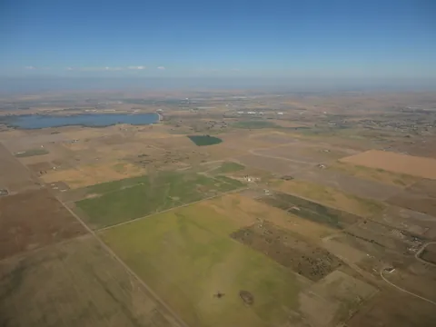 Barr Lake State Park from the air, Brighton, Colorado