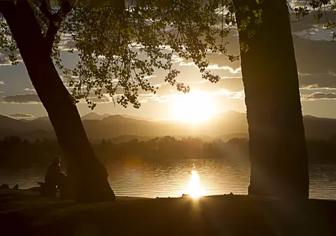 Sunset over Lake Loveland, Loveland, Colorado