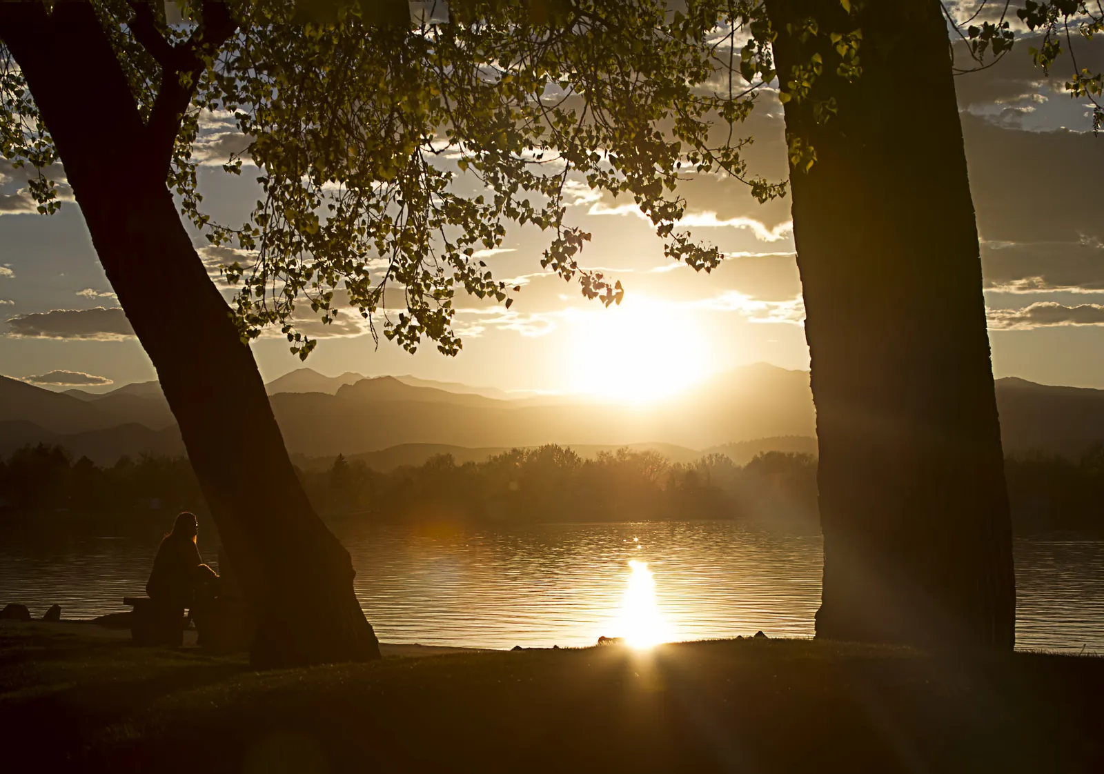Sunset over Lake Loveland, Loveland, Colorado
