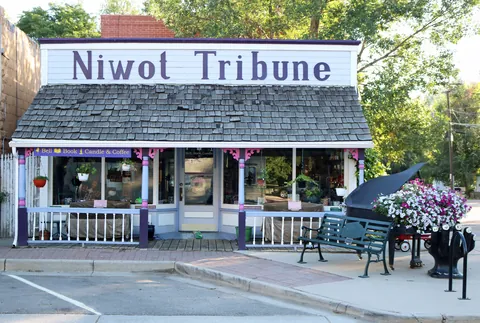 Historic Niwot Tribune building on 2nd Avenue, Niwot, Colorado