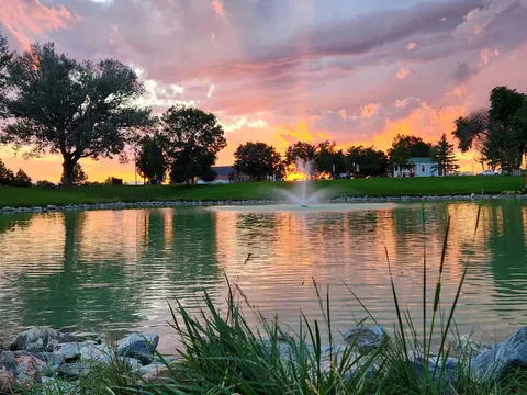 Sunset at Blue Spruce Pond, Severance, Colorado