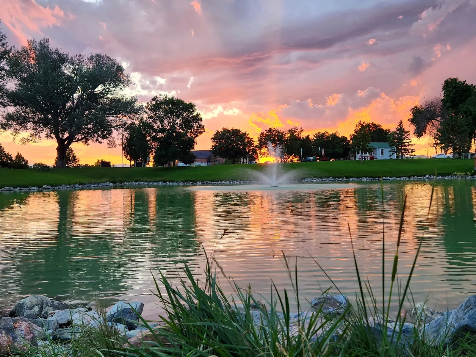 Sunset at Blue Spruce Pond, Severance, Colorado